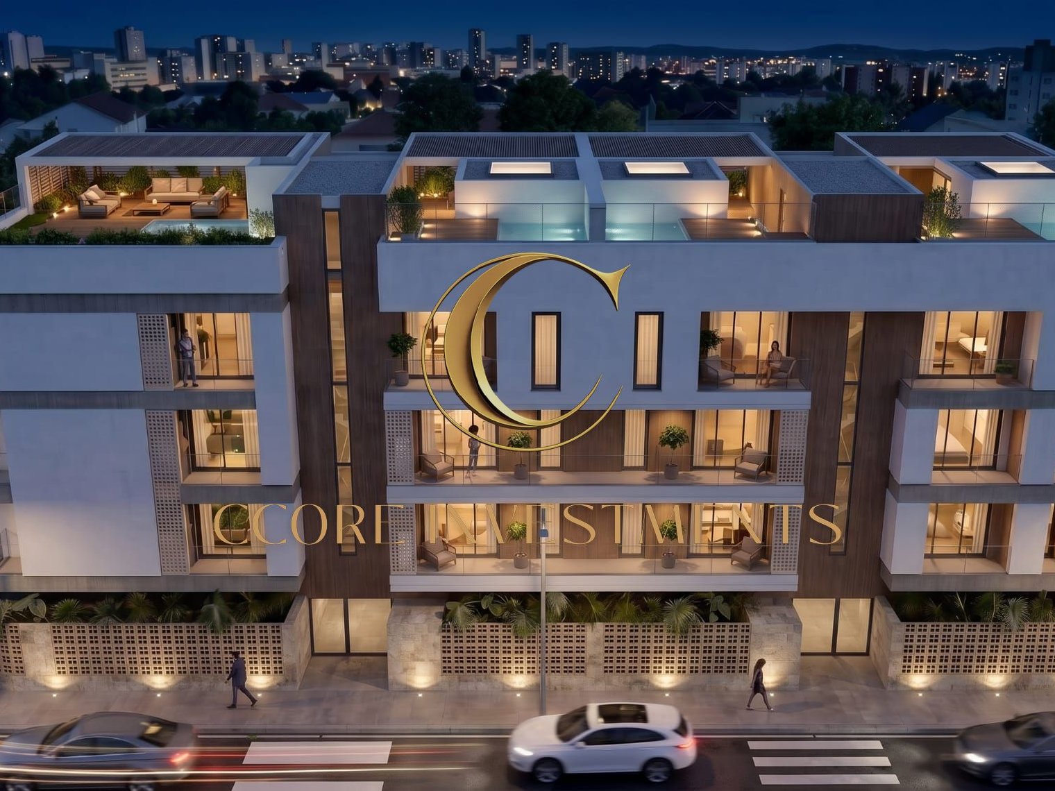 Apartamento T2 Novo com ampla varanda e Piscina no Rooftop